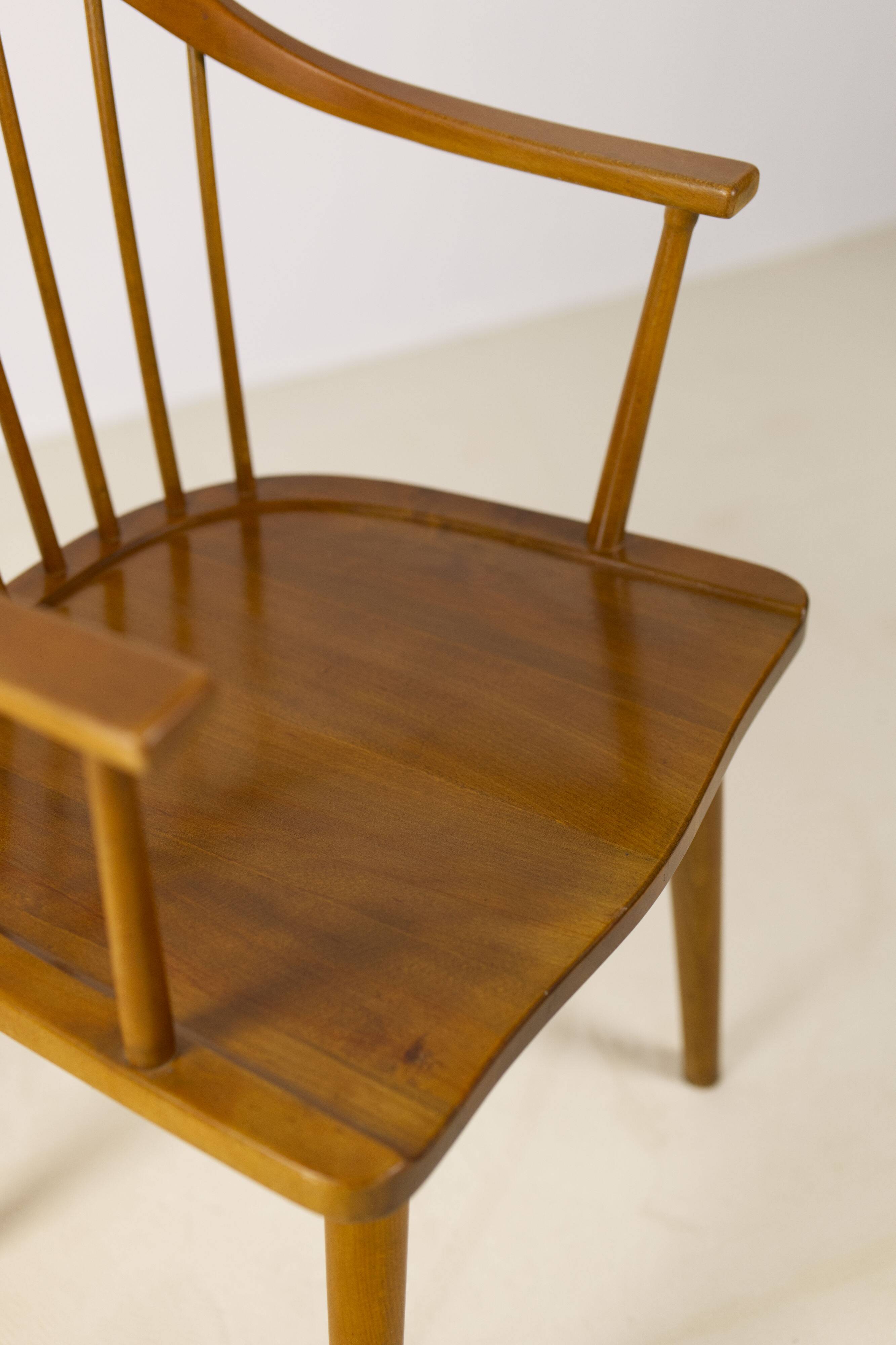 Spindle back armchair by Axel O. Larsen, Model 1776 FH, Denmark, 1940s