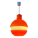 Suspension en verre Peill & Putzler mid-century orange et blanc