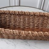 Wicker basket and sea rush 60s-70s