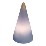 Table lamp made in France, model Teepee, in double-layer glass (clear and light blue)