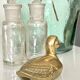 Vintage brass duck