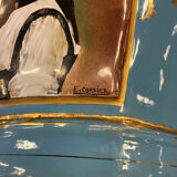 Planter In Early Painted Enamelled XIXth Signed E. Corrier