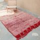 Vintage Boujaad rug 260×165 cm – Moroccan pink Berber rug with faded diamond tribal pattern, GO-1007