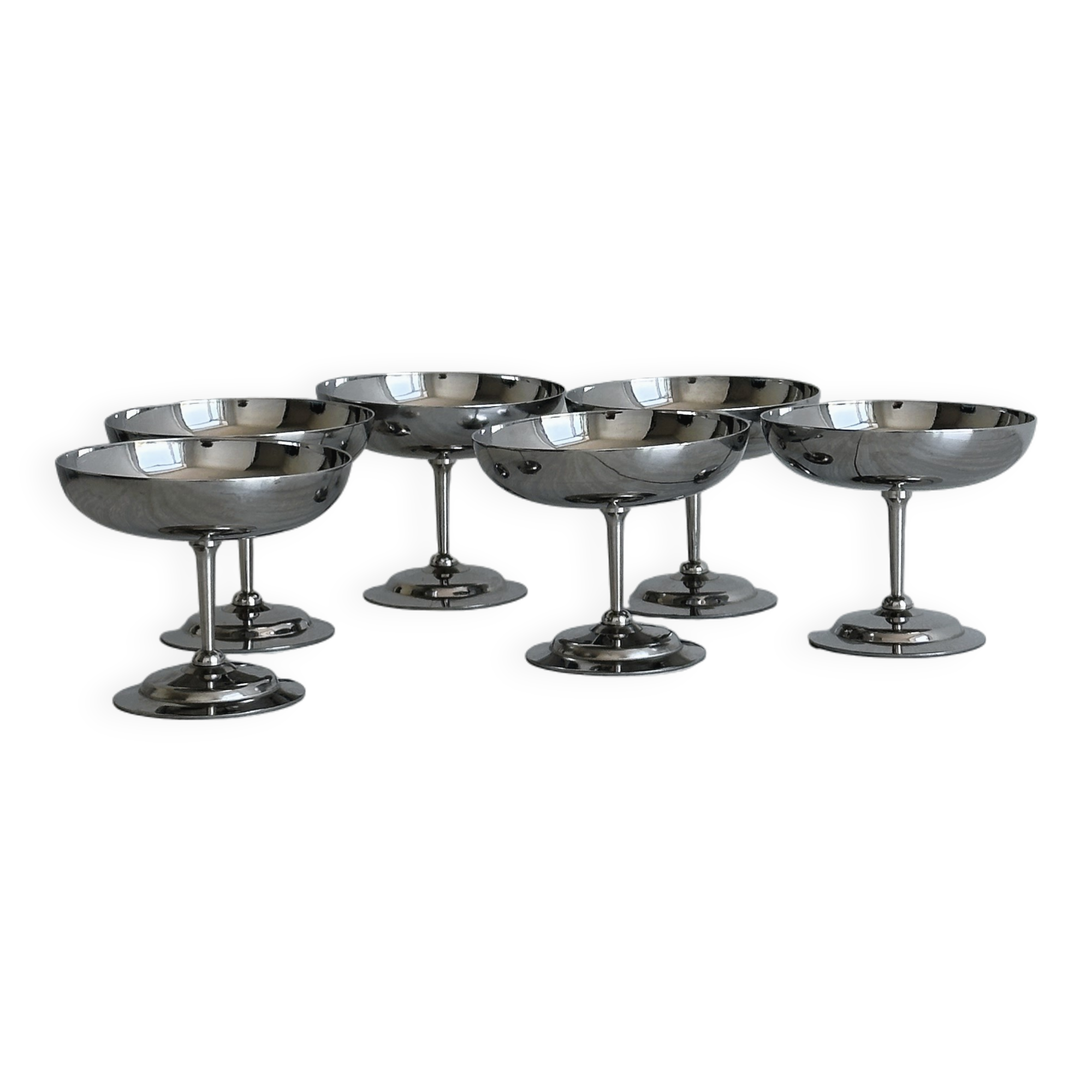 6 stainless steel cups
