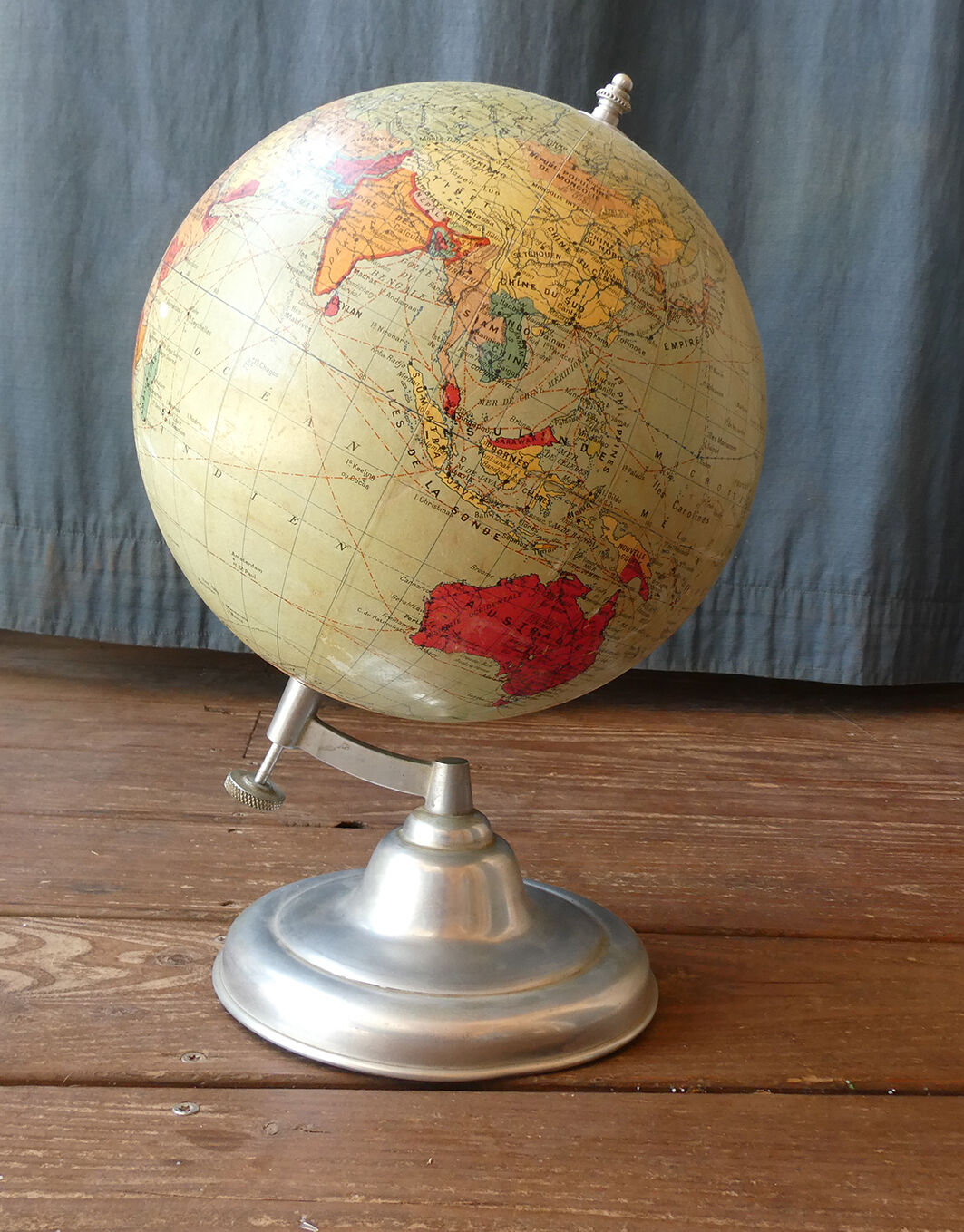 Globe terrestre Taride vintage des années 1940 - 37cm