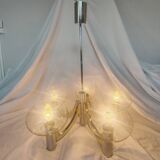 5-branched chandelier by Sciolari, Italy, space age, 1970