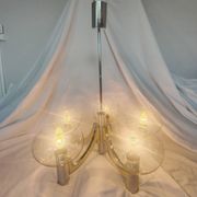 5-branched chandelier by Sciolari, Italy, space age, 1970