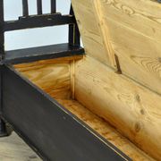 Antique pine drop-top bench, 1900s