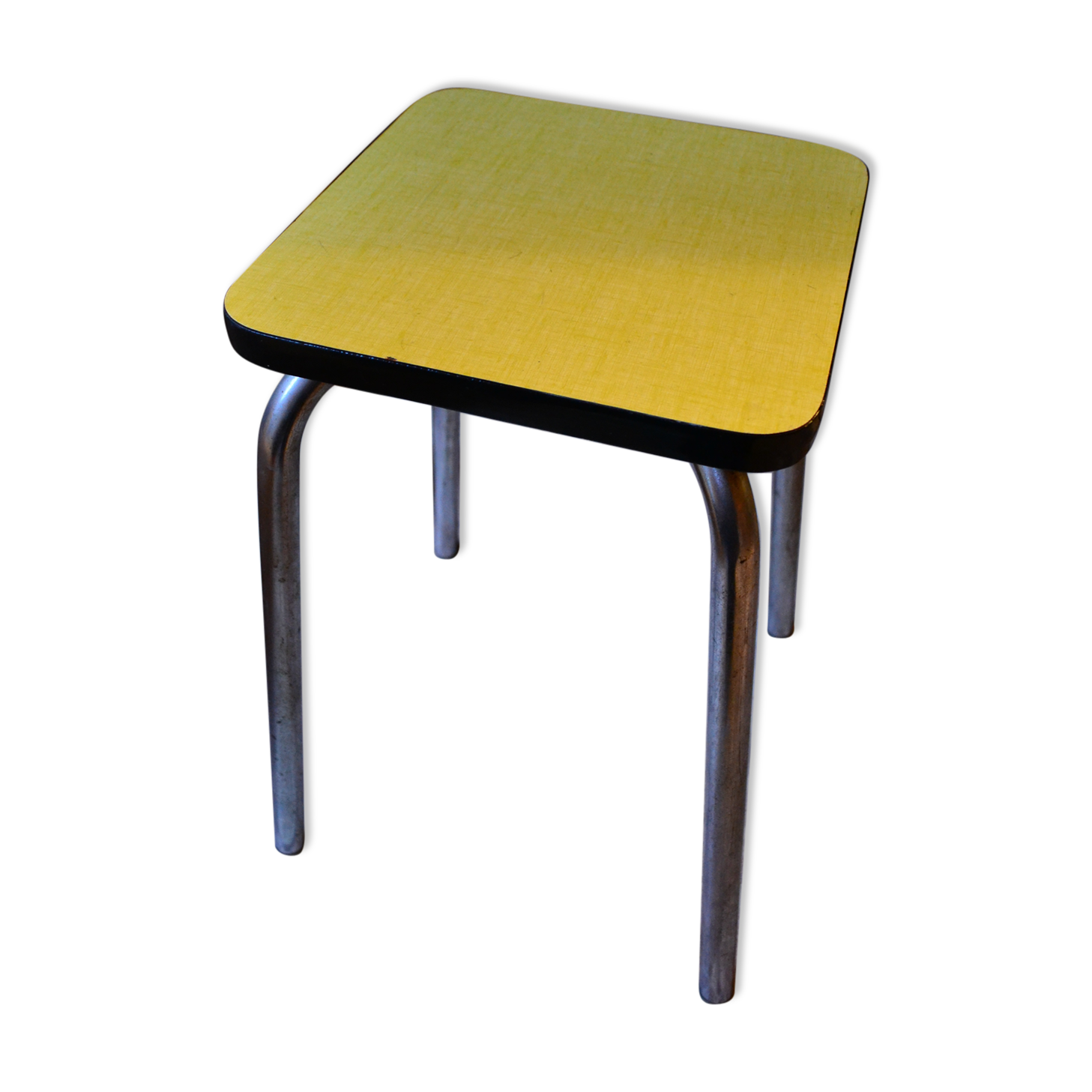 Stool 60 years yellow formica