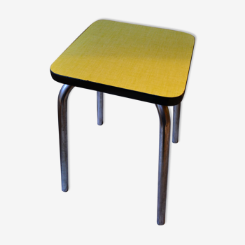 Stool 60 years yellow formica