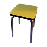 Tabouret formica jaune années 60
