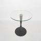 Round marble and glass side table, Italy 1980