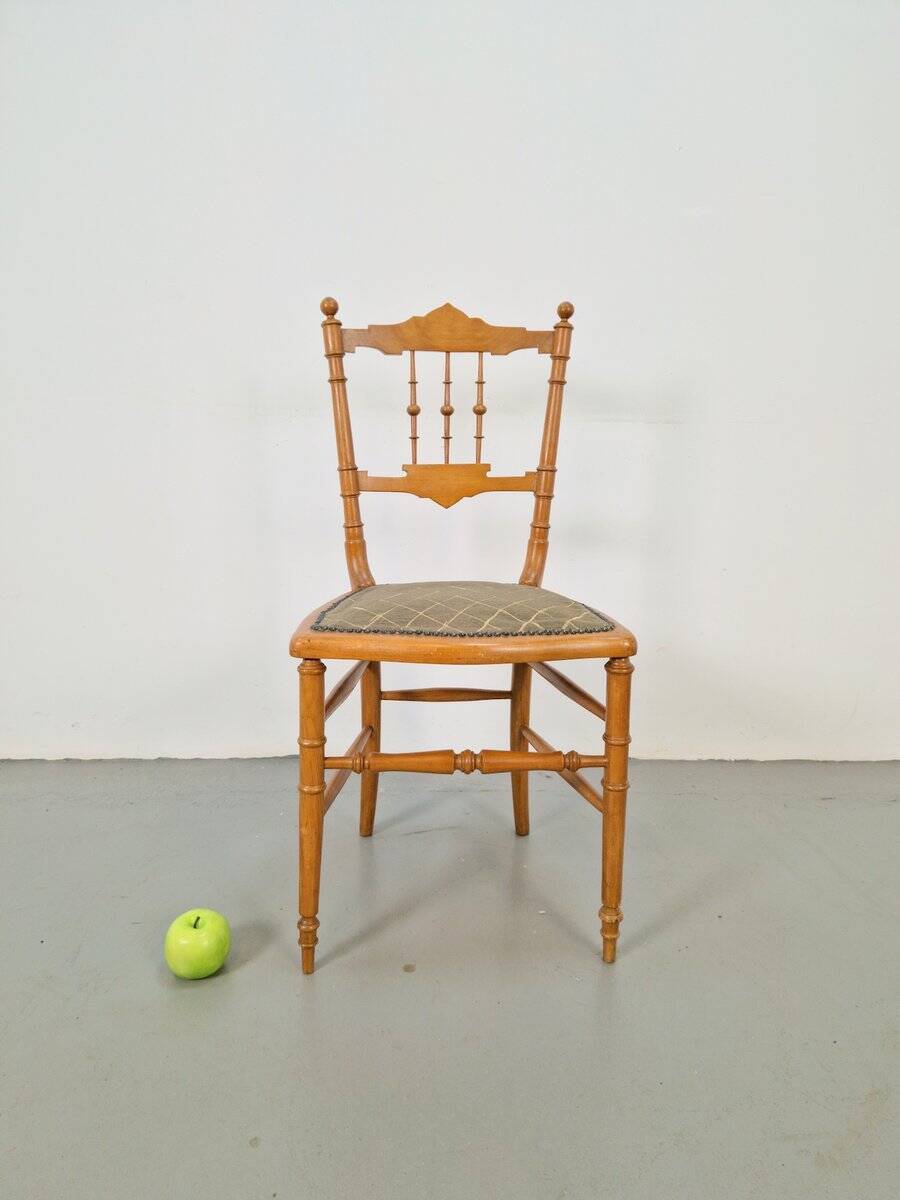 Vintage Chiavari Spool Chair, Italy, 1950s