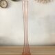 Grand soliflore art déco en verre rose de 50cm