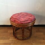 Pouf in rattan