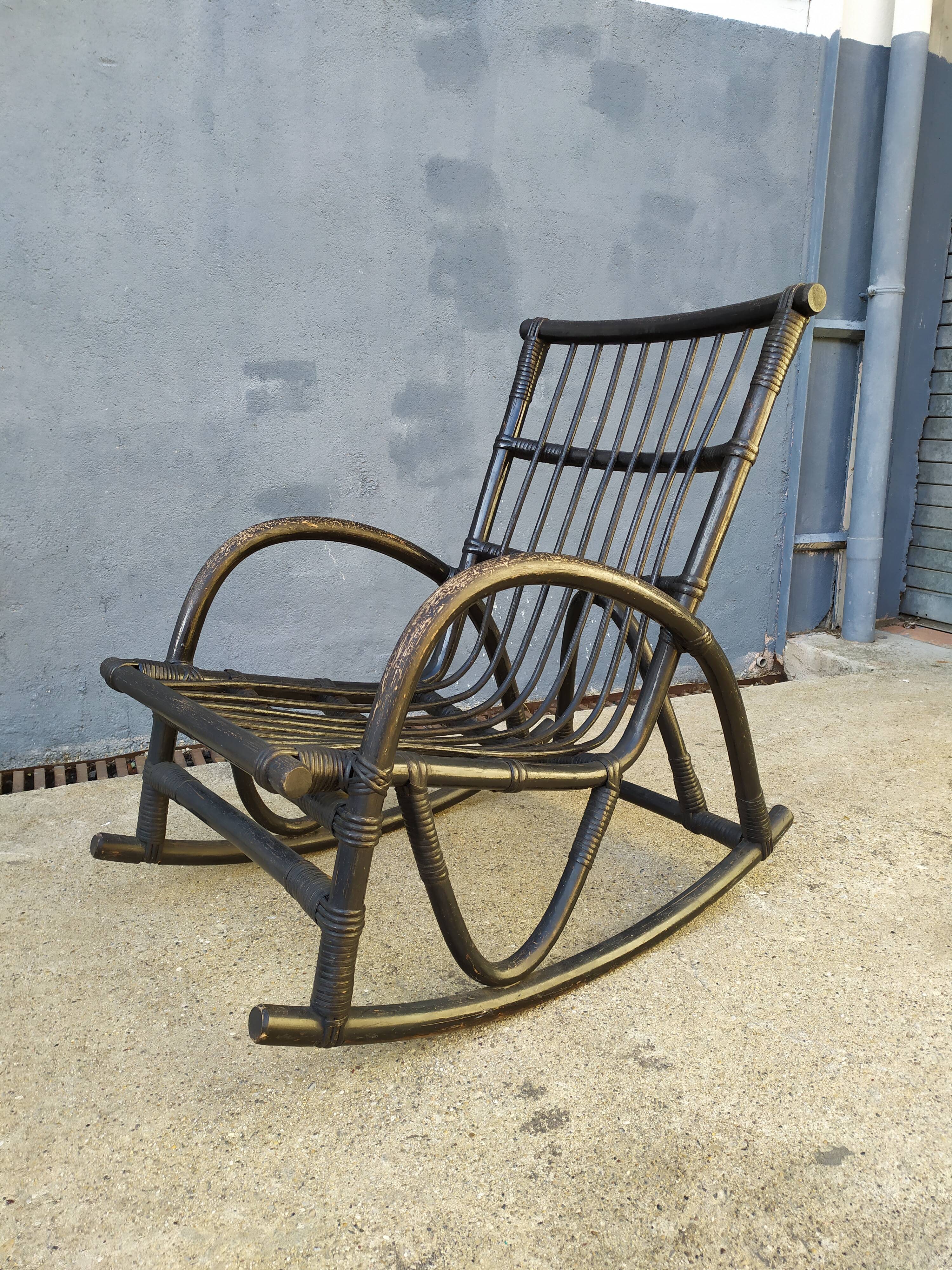 Rocking-chair black black vintage