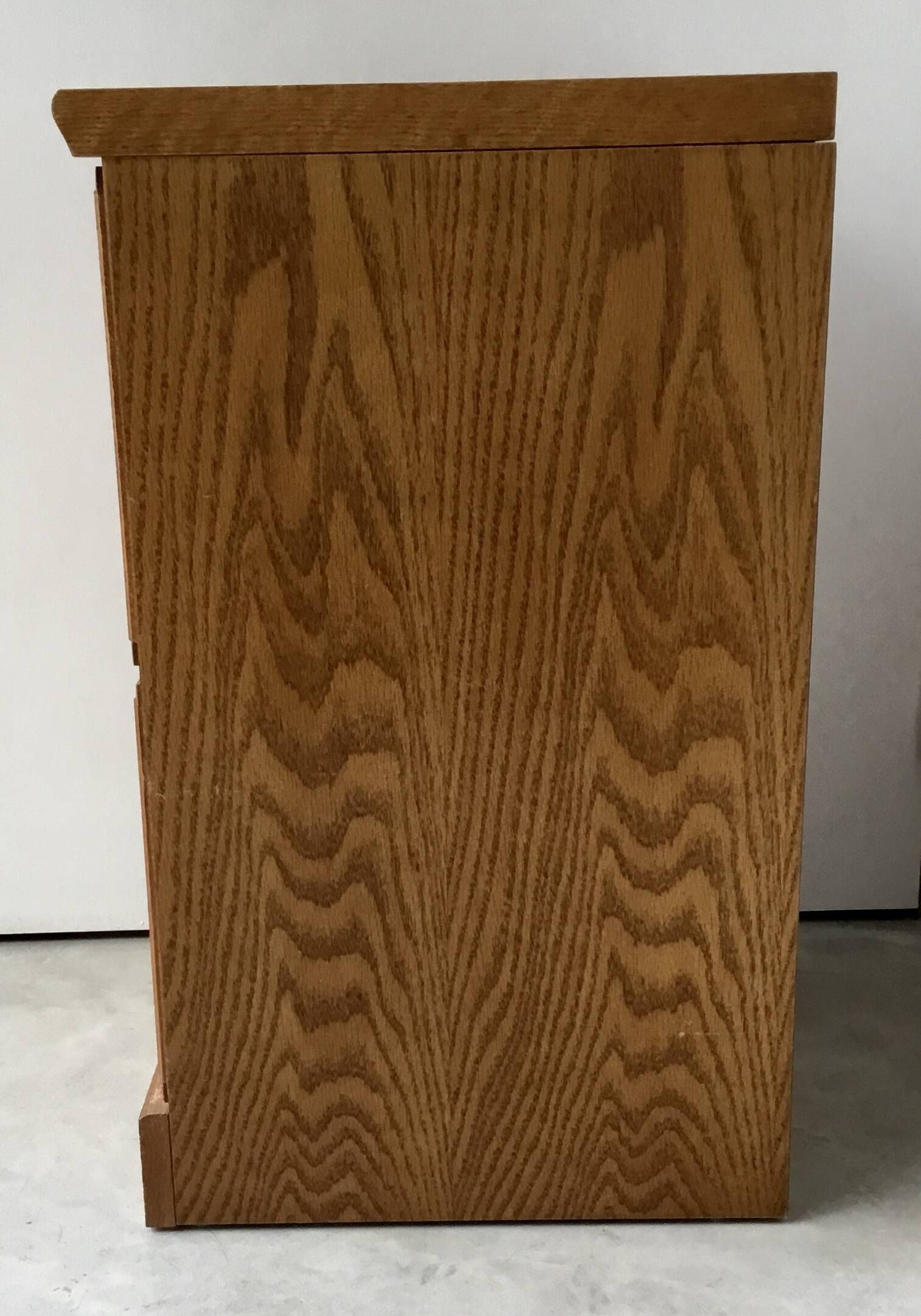 Wooden filing cabinet with 2 drawers - vintage trade furniture 1950