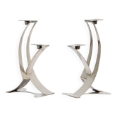 Palm Beach Modern style silver-plated chandeliers 1970