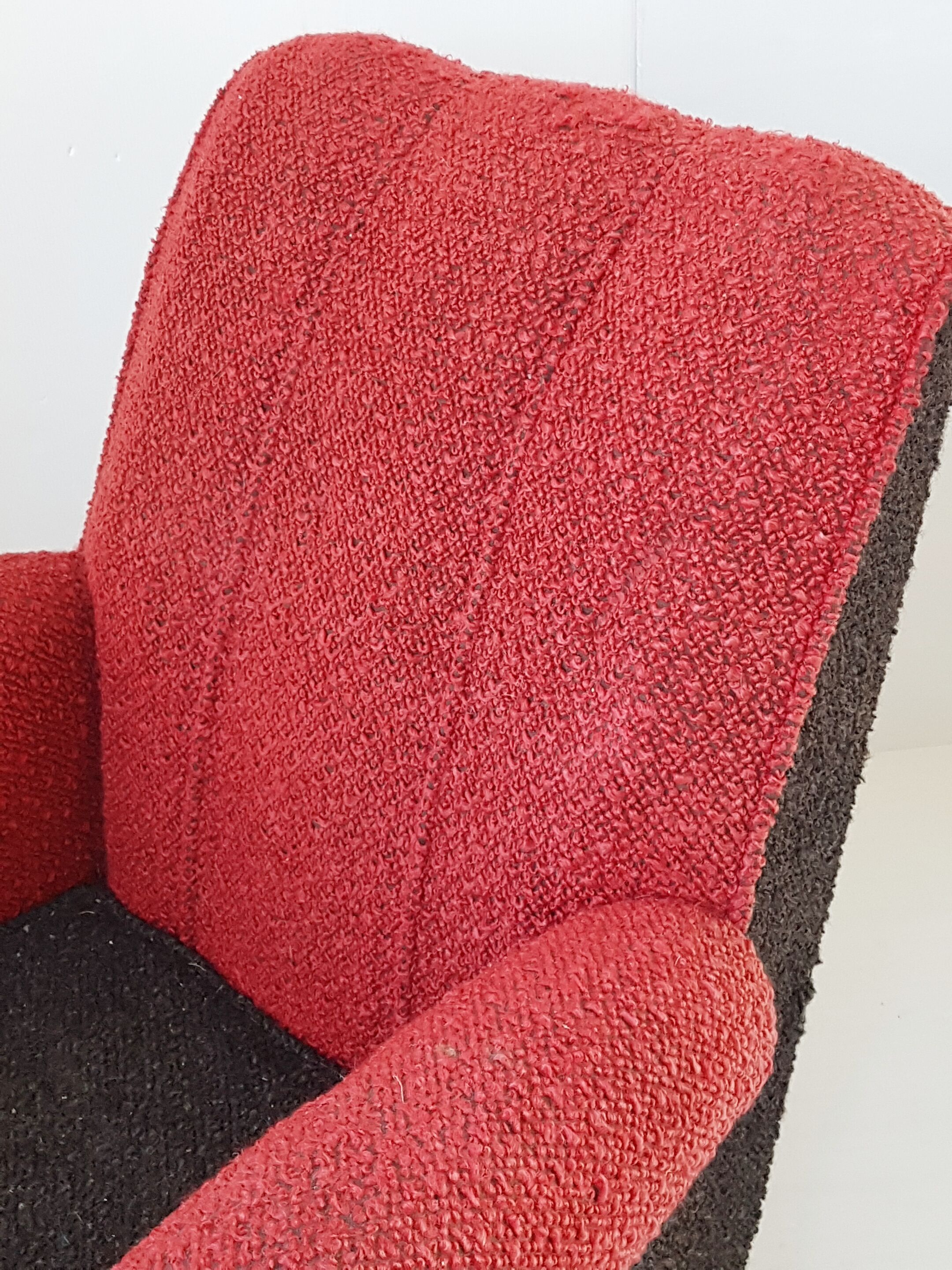 Fauteuil club en laine 1950