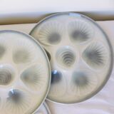 4 vintage Moulin des Loups porcelain oyster plates 2106172