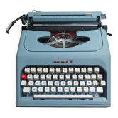 Underwood 26 Portable Typewriter Sky Blue Vintage