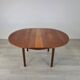 Danish round dining table Scandinavian teak vintage 1960s