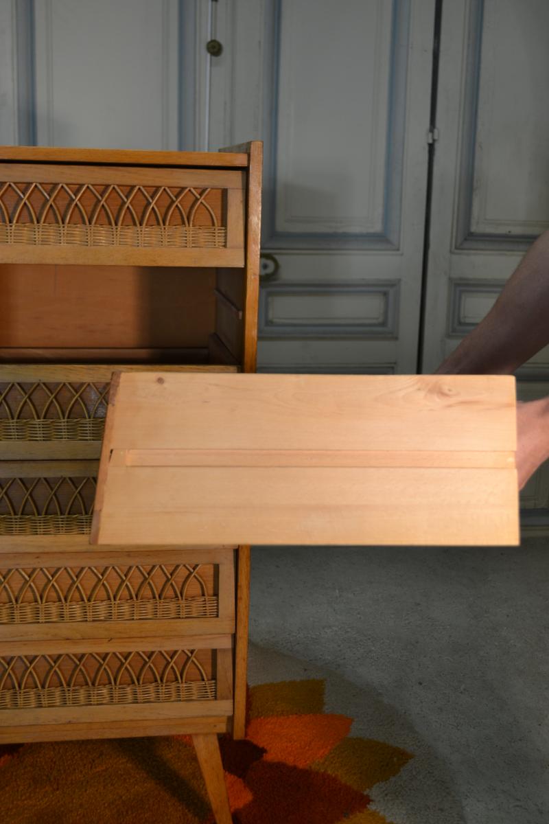 Chest in oak in the 1960s