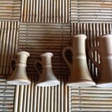 Set de 4 bougeoirs en grès