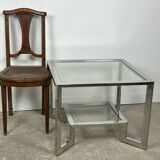 Chrome and glass coffee table / end table