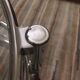 Round coffee table in glass and chrome 4 removable trays