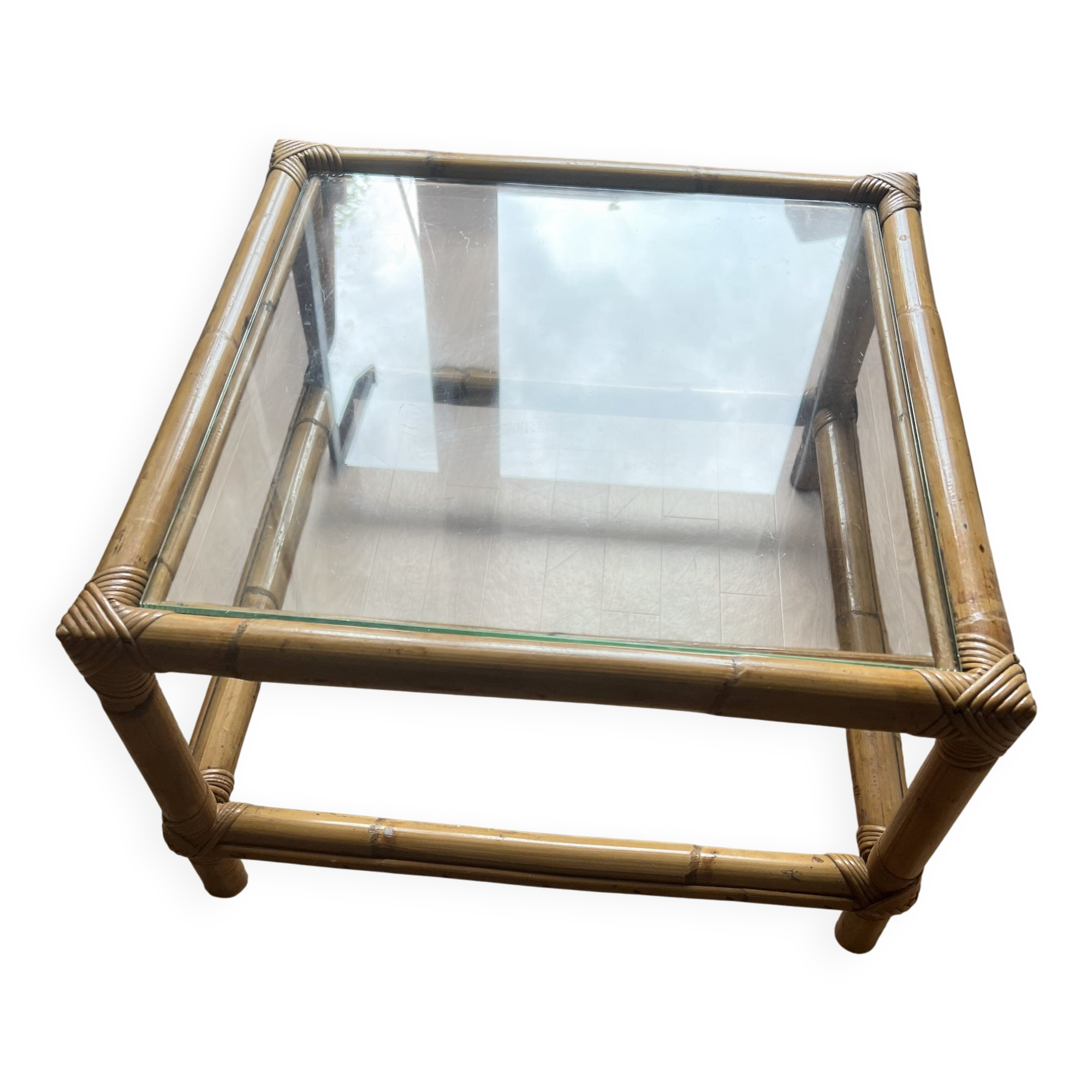 Table basse en rotin