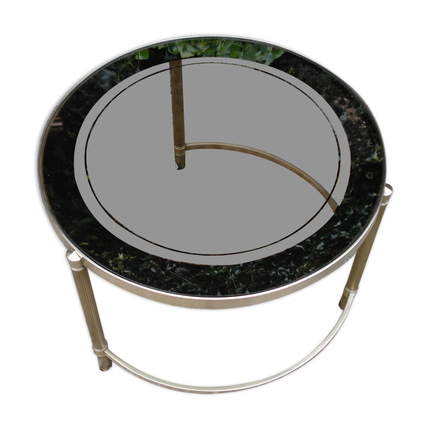 ROUND COFFEE TABLE IN VINTAGE BRASS 1960
