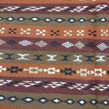 Kilim berbère fait à la main en pure laine multicolore 119 x 177 cm