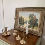 Gilded brass candlesticks