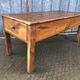 Antique Rustic Solid Cherry Farmhouse Table with 3 Drawers and 1 Pull Out