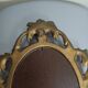 Small vintage Italian golden mirror in rococo baroque style from Italy, 1960s.