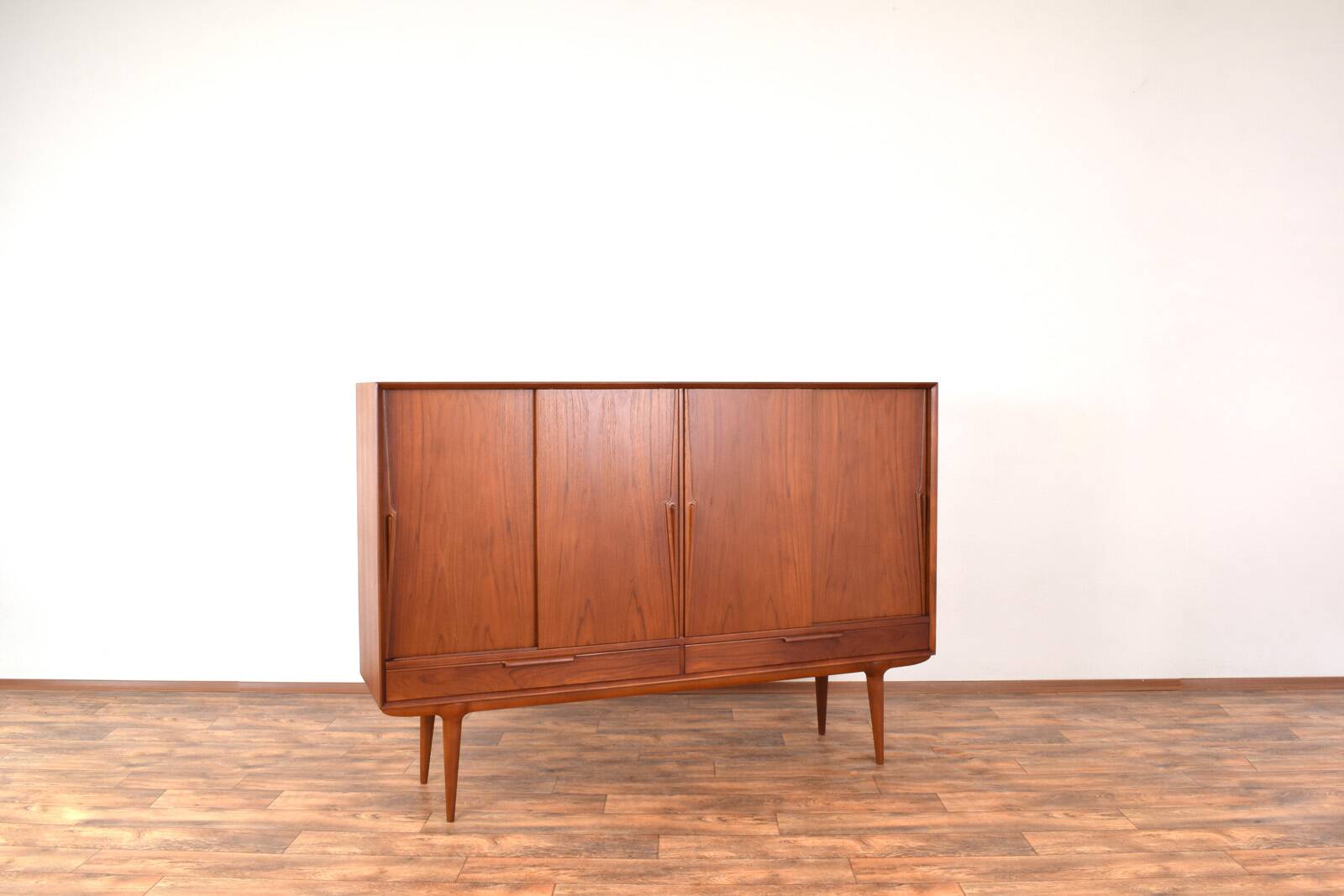 Mid-Century Danish Teak Highboard Model 13 by Gunni Omann for Omann Jun