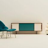 Scandinavian low sideboard 3 doors