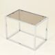 Coffee or Side Table in Chroom & Smoked Glass by Belgo Chrom, Belgium,1970s