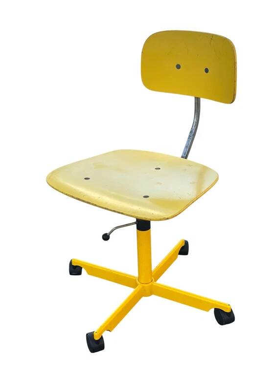 Original KEVI office chair - Jørgen Rasmussen - Denmark, 1960s - rare yellow finish