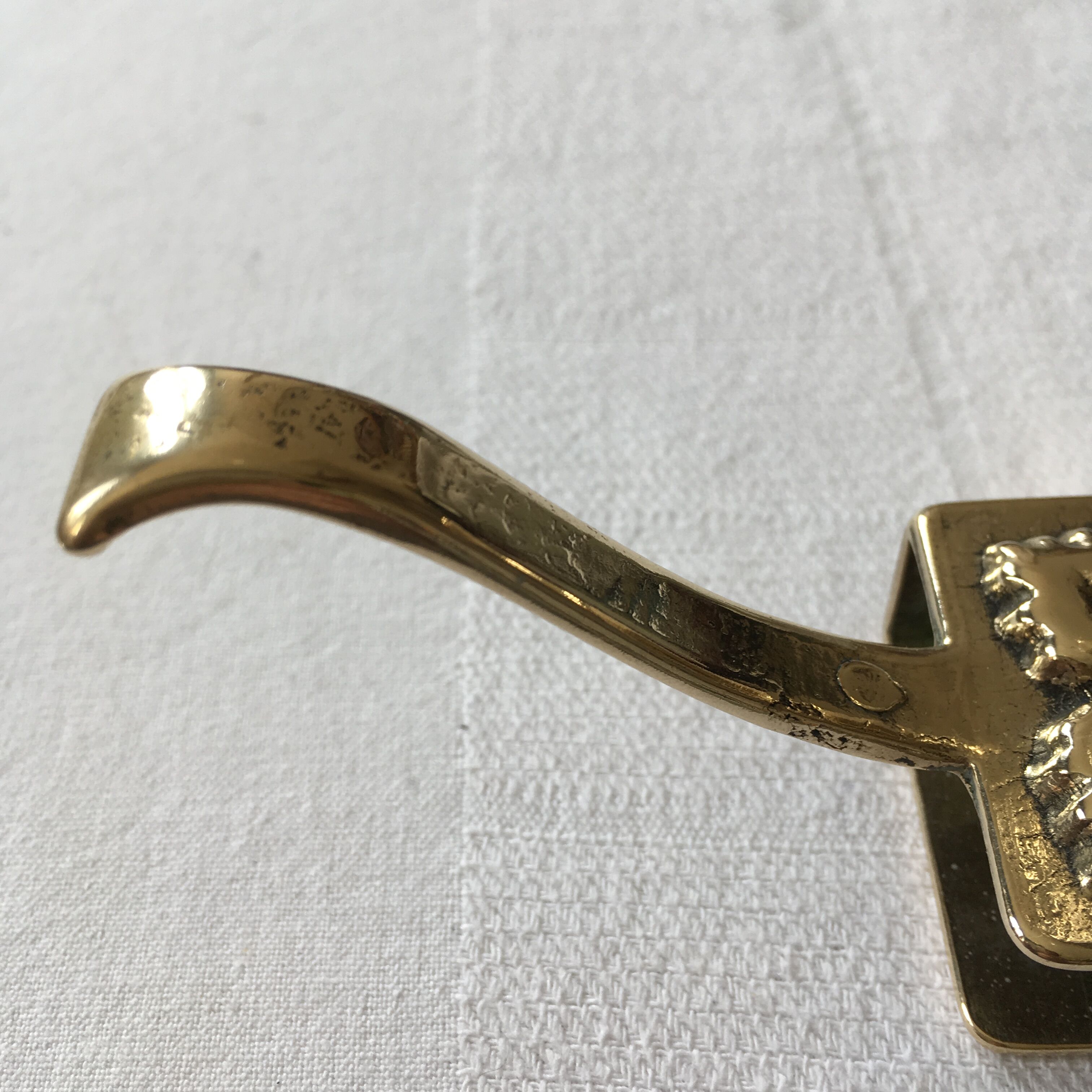 Former candlestick table edge brass