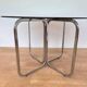 Set of mid-century design chrome dining chairs and table, 1970s