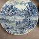 Set of 6 vintage blue Castellania deep plates.