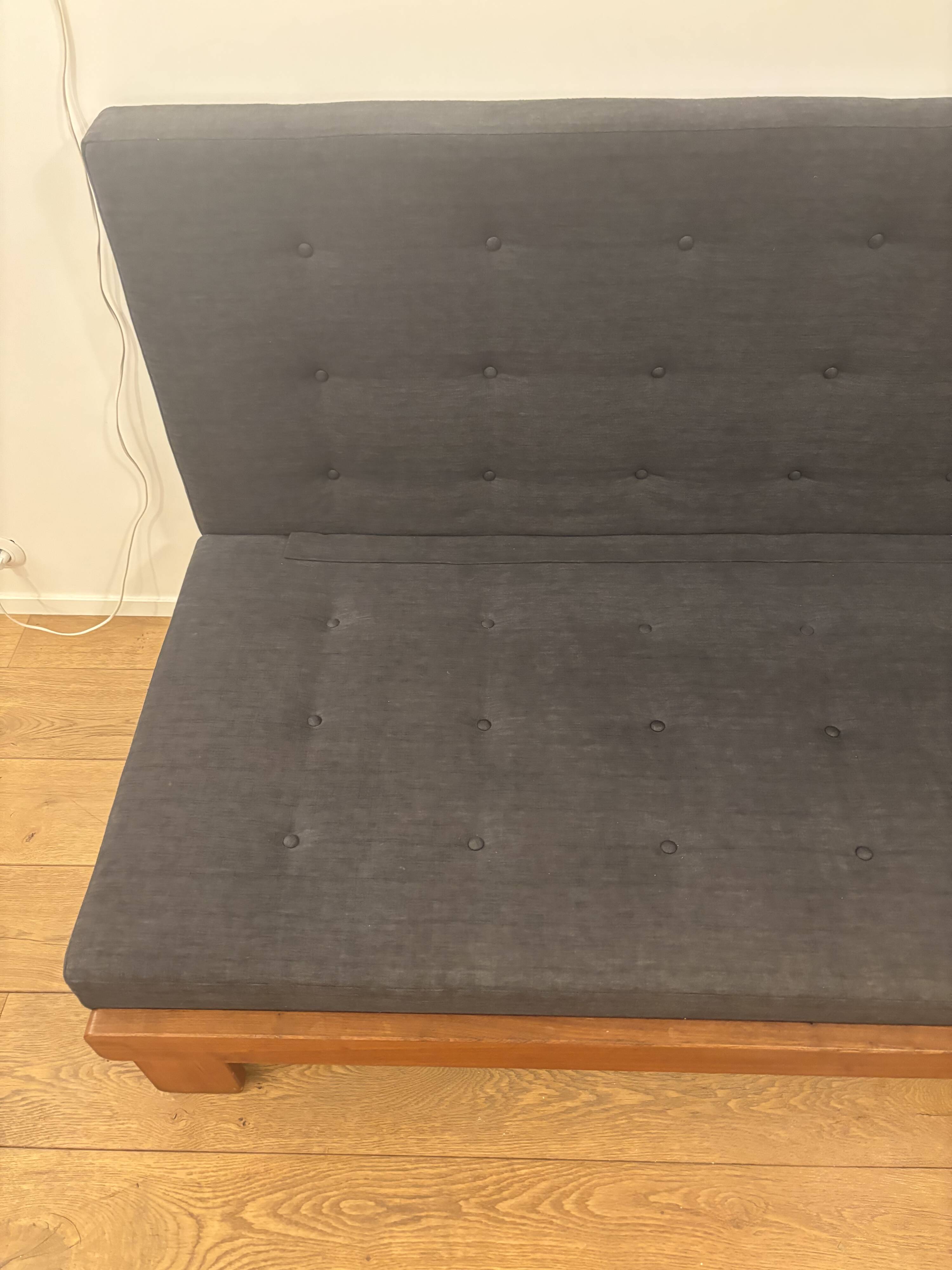 Vintage oak convertible bench by Alain Gaubert