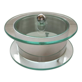 Jewelry box in glass and stainless steel design