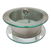 Jewelry box in glass and stainless steel design