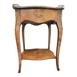 Table d'appoint style - marqueterie