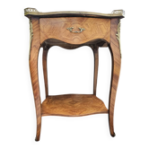 Table d'appoint style Louis XV en marqueterie