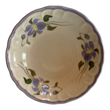 Assiettes creuses Salins France fleurs