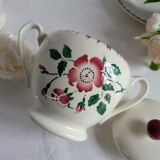 Sarreguemines earthenware sugar bowl, Epernay pattern